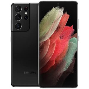 samsung galaxy s21 ultra g998u 5g | fully unlocked android smartphone | us version | pro-grade camera, 8k video, 108mp high resolution | 128gb – phantom black (renewed)
