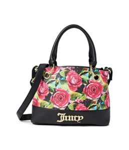 juicy couture sweet fantasy satchel malibu rose black multi/black one size