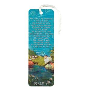 lord is my shepherd blue paper 6 x 2 inches bookmark set of 12