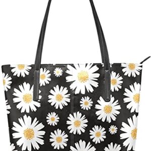 Zoyen Women Handbag Tote Bag Small Fresh Daisy Flowers Shoulder Bags Handle Satchel Purses