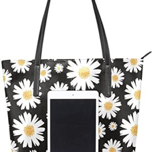 Zoyen Women Handbag Tote Bag Small Fresh Daisy Flowers Shoulder Bags Handle Satchel Purses