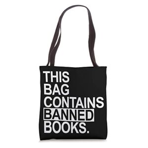 this bag contains banned books tote bag
