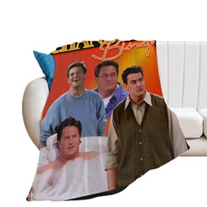 friends tv show blanket chandler bing – friends tv show blanket the blanket fade resistant cute throw blanket for travel sofa bed dormitory 60x50in