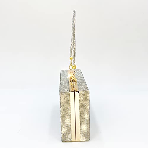 pearl&she Diamond Women Evening Handbags Purse Minaudiere Clutch Bag,Stack of Cash Dollars Crystal Clutch Purses (Sliver Poker)