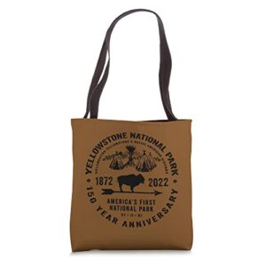 yellowstone national park 150 year anniversary souvenir tote bag