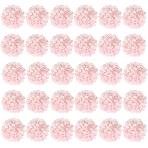 jpsor 30pcs hydrangea artificial flowers, silk flower heads with stems, fake flowers for wedding arch centerpiece home decoration (pink)