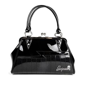 sourpuss shock me handbag purses (black)