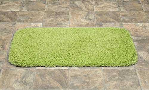 Garland Rug Jazz Shaggy Nylon Washable Bath Rug, 24 in. x 40 in, Lime Green