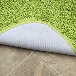 Garland Rug Jazz Shaggy Nylon Washable Bath Rug, 24 in. x 40 in, Lime Green