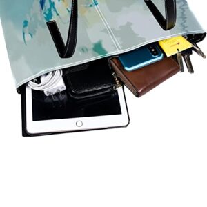 Abstract Painting Leather Tote Shoulder Bag for Women Satchel Handbag