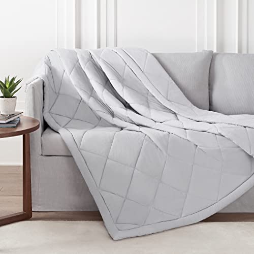 Serta Supersoft Cooling Lightweight Throw Blanket for Bedding and Couch for All Season, Twin/Twin XL, Micro Chip