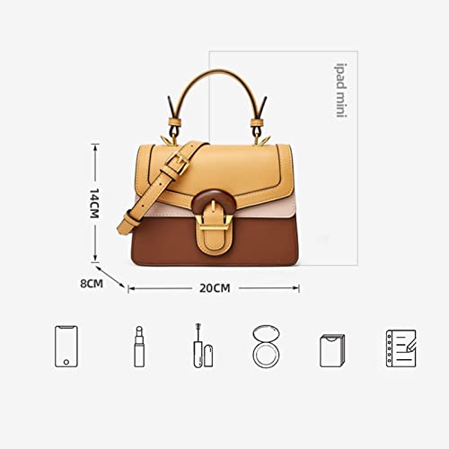 XCYY Women Crossbody Bags with Top Handle Shoulder Messenger Strap Fashion Leather Handbags Crossbody Bag for Women (Color : 1, Size : 20 * 8 * 14cm)