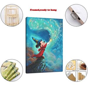 LIINH Cartoon Mickey Fantasias Canvas Art Poster And Wall Art Picture Print Modern Family Bedroom Decor Posters 16x24inch(40x60cm)