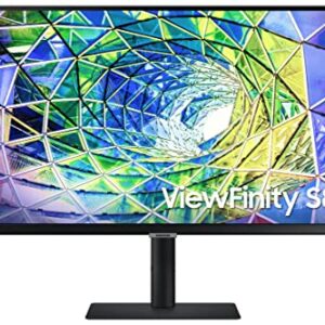 SAMSUNG S80A Computer Monitor, 27 Inch 4K , Vertical , USB C , HDR10 (1 Billion Colors), Built-in Speakers (LS27A800UNNXZA)