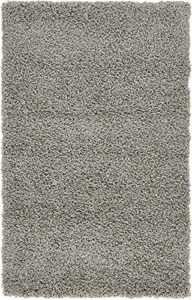 rugs.com – Über cozy solid shag collection rug – 3′ 3 x 5′ 3 cloud gray shag rug perfect for entryways, kitchens, breakfast nooks, accent pieces