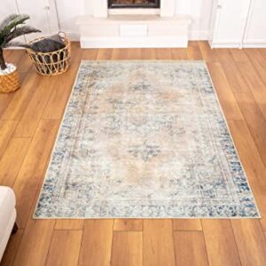 Monolia Machine Washable Area Rugs Perfect for Living Room Rugs,Bathroom Runner, Kitchen Rug, Bedroom Rugs, Entryway Rug, Persian Home Decor, Floor Decoration (2' X 3')