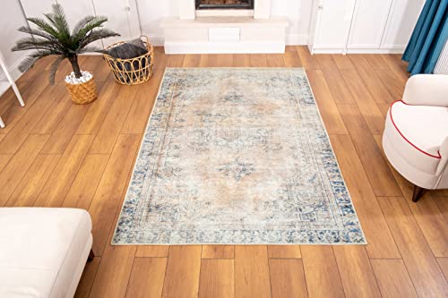 Monolia Machine Washable Area Rugs Perfect for Living Room Rugs,Bathroom Runner, Kitchen Rug, Bedroom Rugs, Entryway Rug, Persian Home Decor, Floor Decoration (2' X 3')