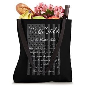 WE THE PEOPLE US CONSTITUTION PREAMBLE UNITED STATES FLAG Tote Bag