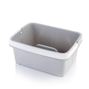 Minky Homecare Large Storage Caddy - Easy to Clean Plastic Storage Bin with Foldaway Handle - Perfect for Cleaning, Crafts, Baby Items, DIY - Great for Pantry, Fridge & Organization - Made in the UK