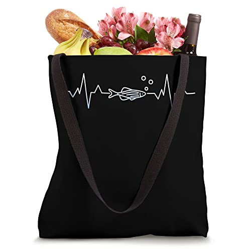 Zebrafish Danio Rerio Heartbeat - Zebra Danio Fish EKG Pulse Tote Bag