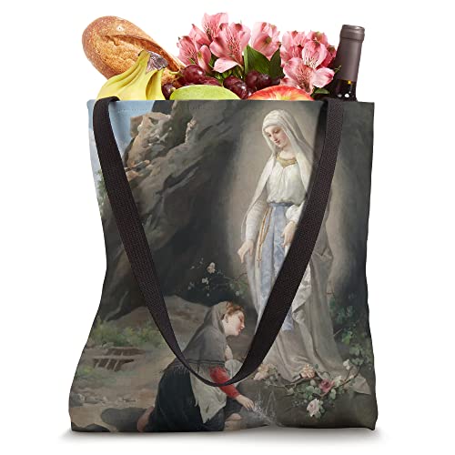 Our Lady of Lourdes St Bernadette Immaculate Mary Catholic Tote Bag