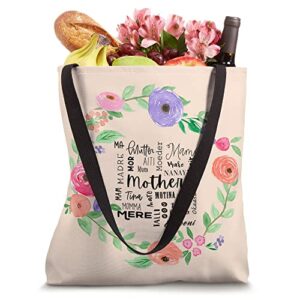 International Mom World Translations Multi Languages Black Tote Bag