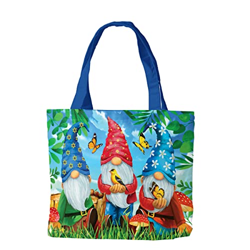 Briarwood Lane Gnome Sweet Gnome Spring Canvas Tote Bag 14.5" x 15"