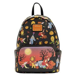 loungefly disney winnie the pooh halloween group womens double strap shoulder bag purse