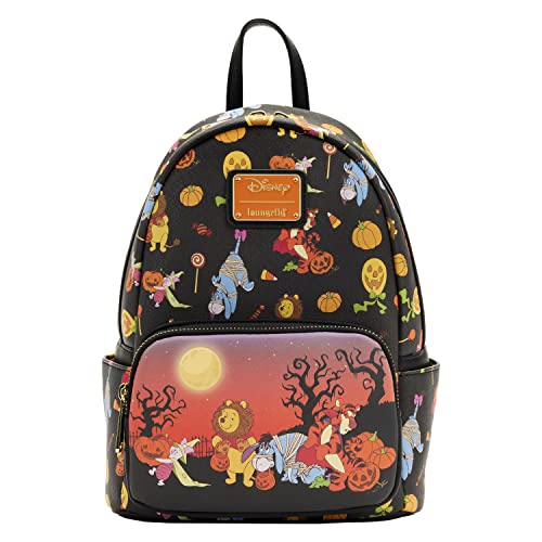 Loungefly Disney Winnie the Pooh Halloween Group Womens Double Strap Shoulder Bag Purse