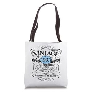 vintage 1993 29th birthday gift men women original design tote bag