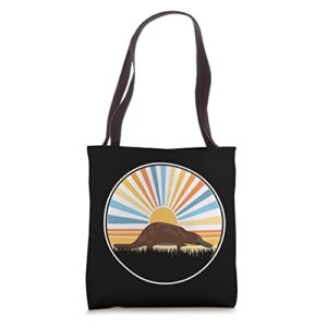 Platypus - Sunset Retro Animal Wildlife Mammal Zoo Cute Tote Bag