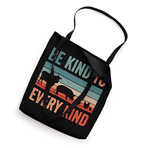 Be Kind To Every Kind Vegan Veggies Funny Vegetarian Tote Bag