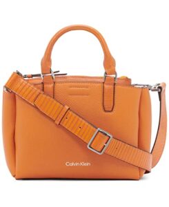 calvin klein rita 2 in 1 organizaional mini bag crossbody, flame orange