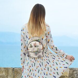 Butterfly Flower Mini Backpack Purse for Women, Butterfly Insect Small Backpack Leather Casual Daypacks Ladies Shoulder Bags for Women