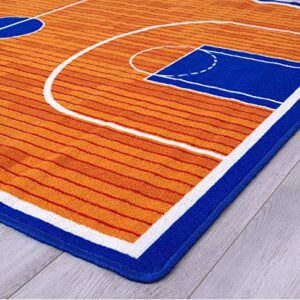 Champion Rugs Sports Theme Basketball Court Theme Area Rug Carpet (5 ft x 7 ft)