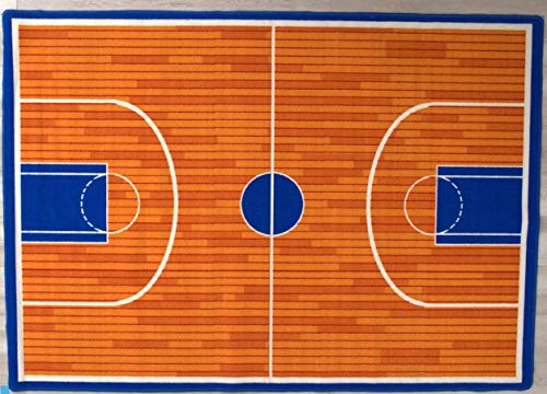 Champion Rugs Sports Theme Basketball Court Theme Area Rug Carpet (5 ft x 7 ft)