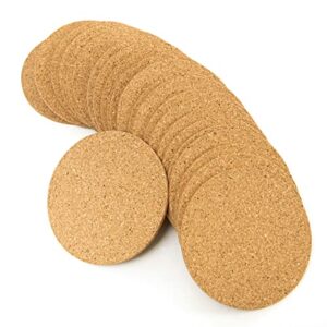 cork coasters for drinks – 50 pack 3.5″ round blank coasters.