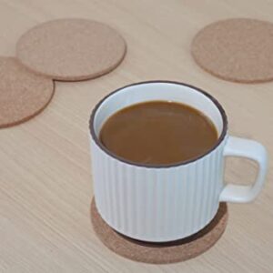 Cork Coasters for Drinks - 50 Pack 3.5" Round Blank Coasters.