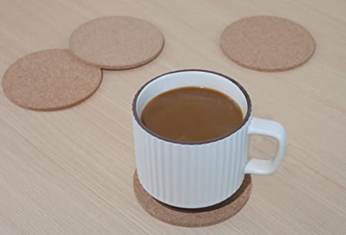 Cork Coasters for Drinks - 50 Pack 3.5" Round Blank Coasters.