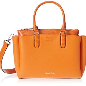 Calvin Klein Rita 2 in 1 Organizaional Satchel, Flame Orange