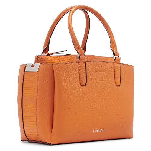 Calvin Klein Rita 2 in 1 Organizaional Satchel, Flame Orange