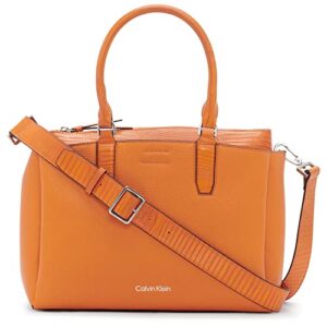 Calvin Klein Rita 2 in 1 Organizaional Satchel, Flame Orange