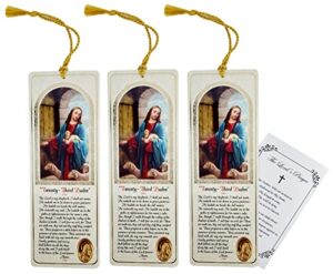 psalm 23 bookmark – with the lord’s prayer | 3 psalms 23 the lord is my shepherd bookmark, scripture prayer card set | total 4 items