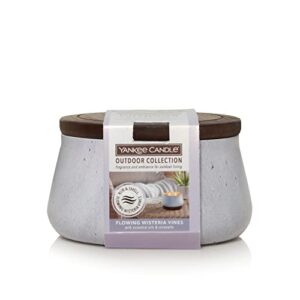 yankee candle outdoor candle, 10 oz, light purple