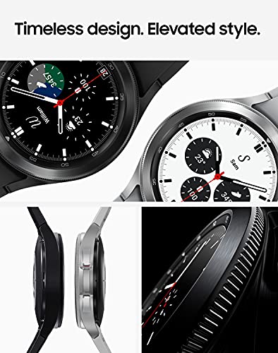 SAMSUNG Galaxy Watch 4 Classic 42mm Smartwatch with ECG Monitor Tracker for Health, Fitness, Running, Sleep Cycles, GPS Fall Detection, LTE, US Version, Silver