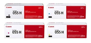canon genuine 055 high yield 4-color complete toner cartridge set (crg055hycmyk)
