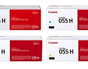 Canon Genuine 055 High Yield 4-Color Complete Toner Cartridge Set (CRG055HYCMYK)