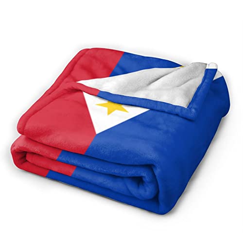 Flag of The Philippines Blanket Printed Flannel Throw Blanket 50"X40" Anti-Pilling Blanket Bed Sofa Living Room Bedroom