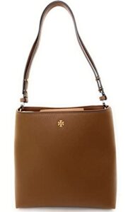 tory burch emerson womens saffiano leather bucket bag (moose)