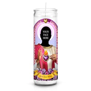 litfriends personalized mothers day prayer candle gift| use your image | non scented 8 inch glass votive – 100% handmade in usa funny gift idea